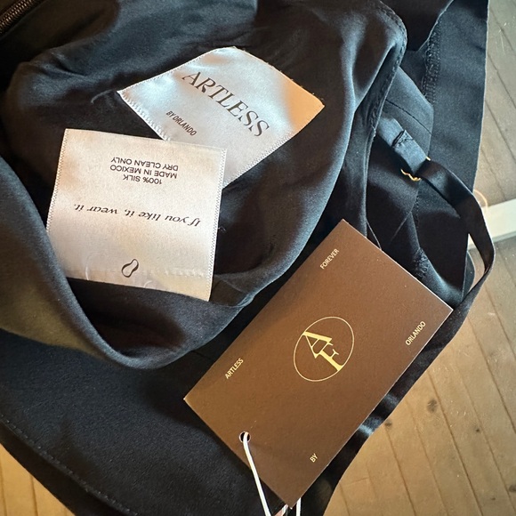 Artless Forever by Orlando Cutout Corset Silk Mini Dress XS Black - Picture 4 of 4